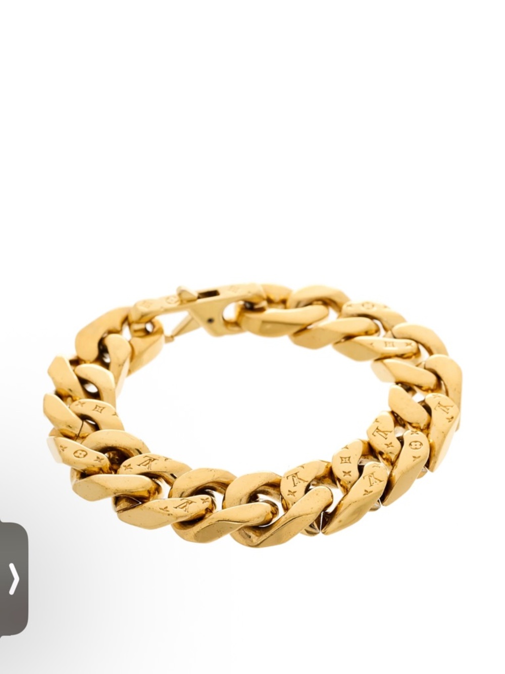 Louis Vuitton Gold-Tone Cuban Link Bracelet